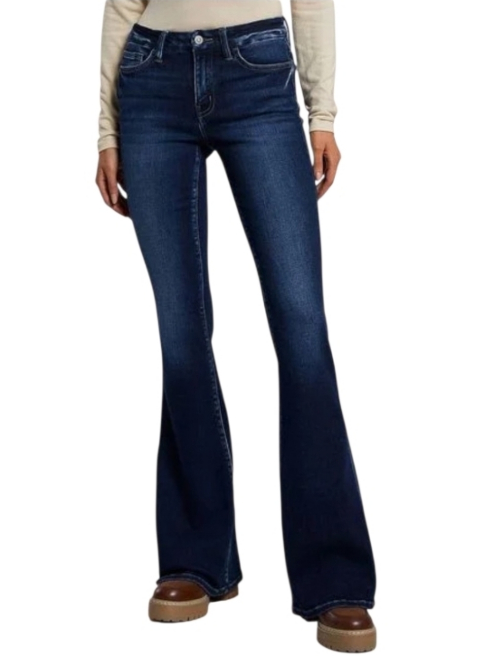 Flying Monkey High Waisted Bootcut Denim Jeans